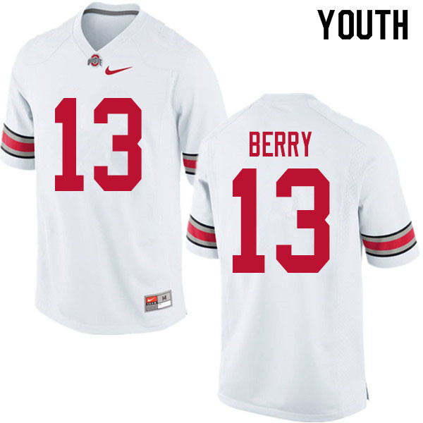 Youth #13 Rashod Berry Ohio State Buckeyes College Football Jerseys Sale-White